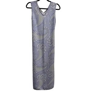 Vintage Tommy Bahama 100% Silk Sleeveless Maxi Dress – Paisley Print, Size 6 EUC
